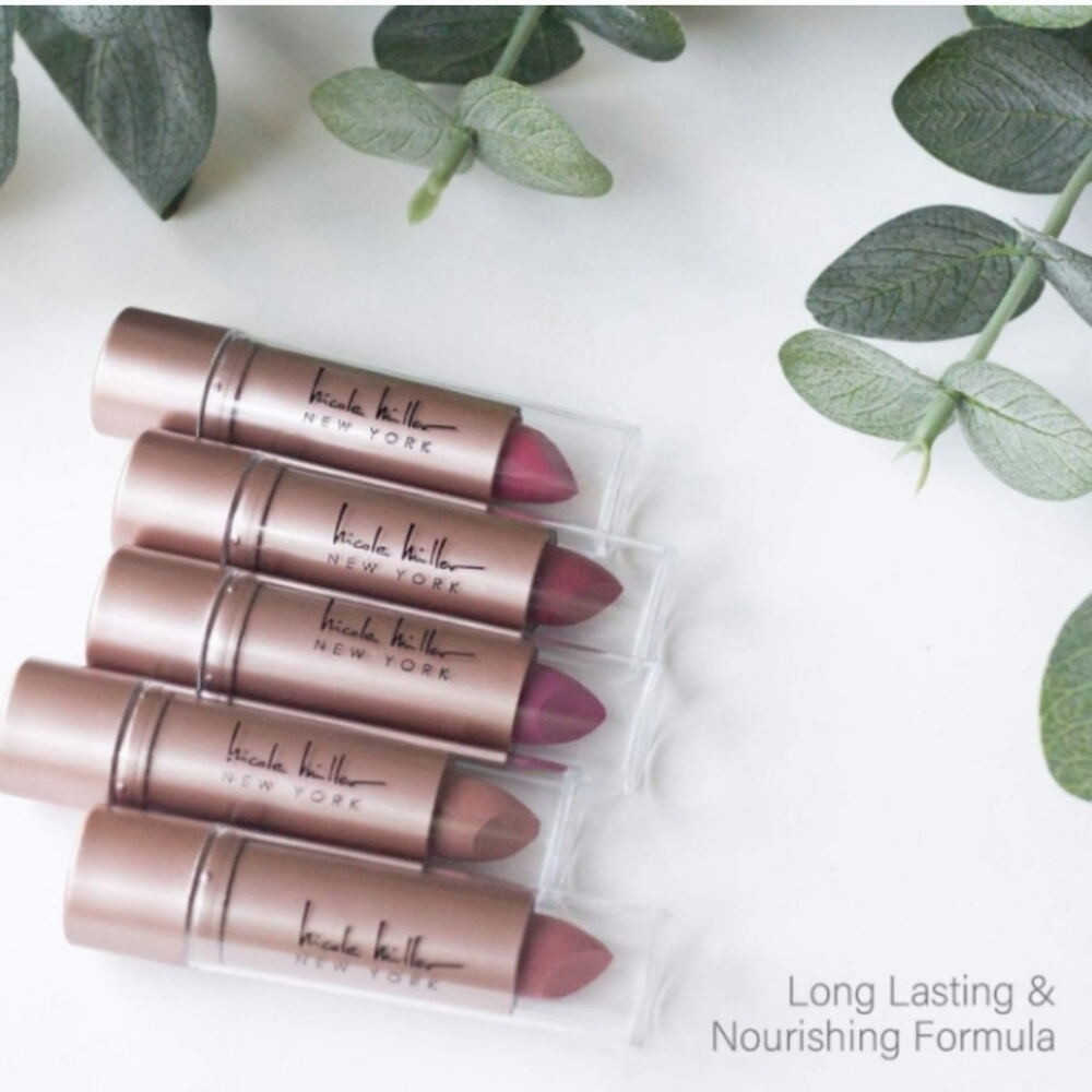 Nicole Miller Lipstick Collection - Rich Pink and Deep Purple & Brown